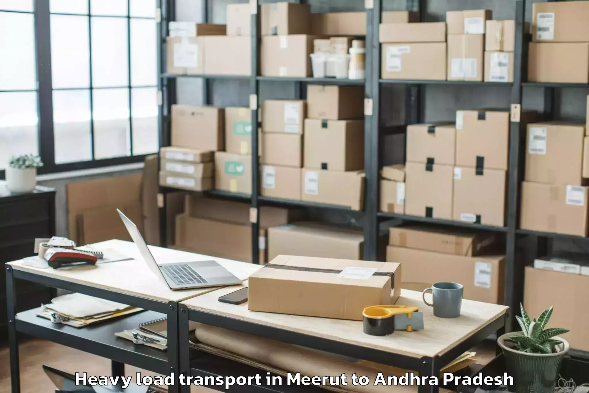 Professional Meerut to Prathipadu Heavy Load Transport